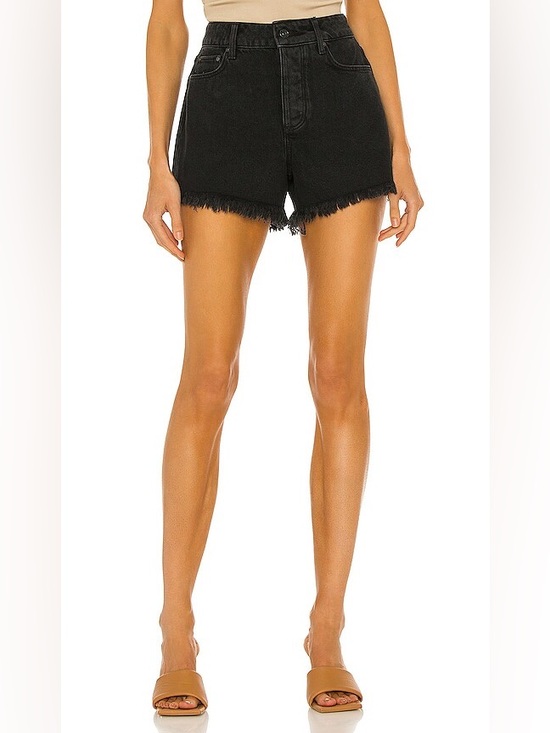 PAIGE Pants - Paige Noella Cut Off Short in Black Dove/Size 30